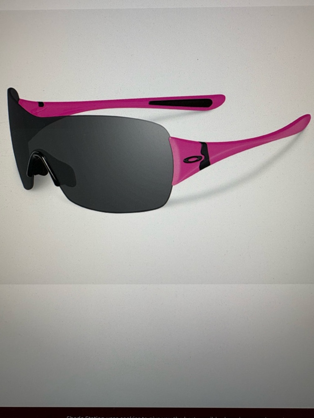 Oakley Women's Pink Semi-Rimless Sport Sunglasses with Dark Lenses